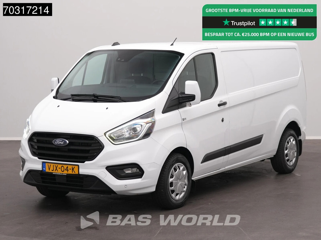Ford Transit Custom 130PK Automaat L2H1 LED Xenon Navi Airco Cruise Camera Parkeersensoren Stoelverwarming APK 01-2027 Euro6 L2 Airco Cruise control