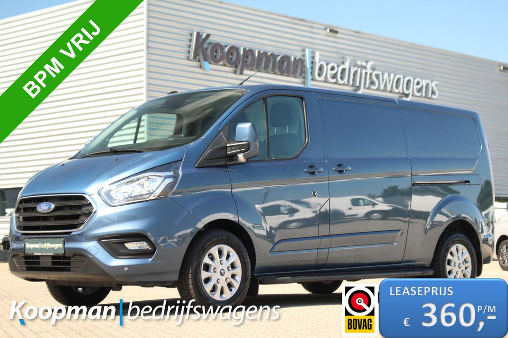 Ford Transit Custom 300 2.0TDCI 130pk L2H1 Limited | L+R Schuifdeur | Trekhaak | Camera | Cruise | Lease 360,- p/m