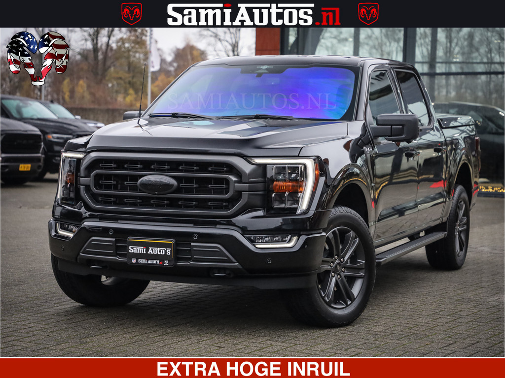 Ford USA F150 BLACK OPS | 5.0 V8 406PK | 360 CAMERA | UITLAAT KLEP | BEDSLIDE | CREW CAB | LEDER | CREW CAB | DUBBELE CABINE | 5 PERSOONS | DC | GRIJSKENTEKEN | 7