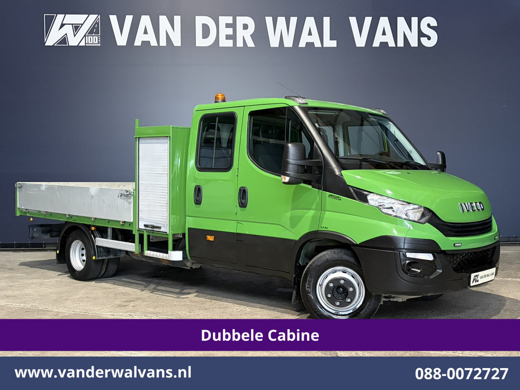 Iveco Daily 70C14G CNG Groot Rijbewijs Open laadbak 3457kg Laadvermogen Dubbele cabine 3000kg trekhaak Euro6 Dubbel lucht, Chauffeursstoel, Tachograaf