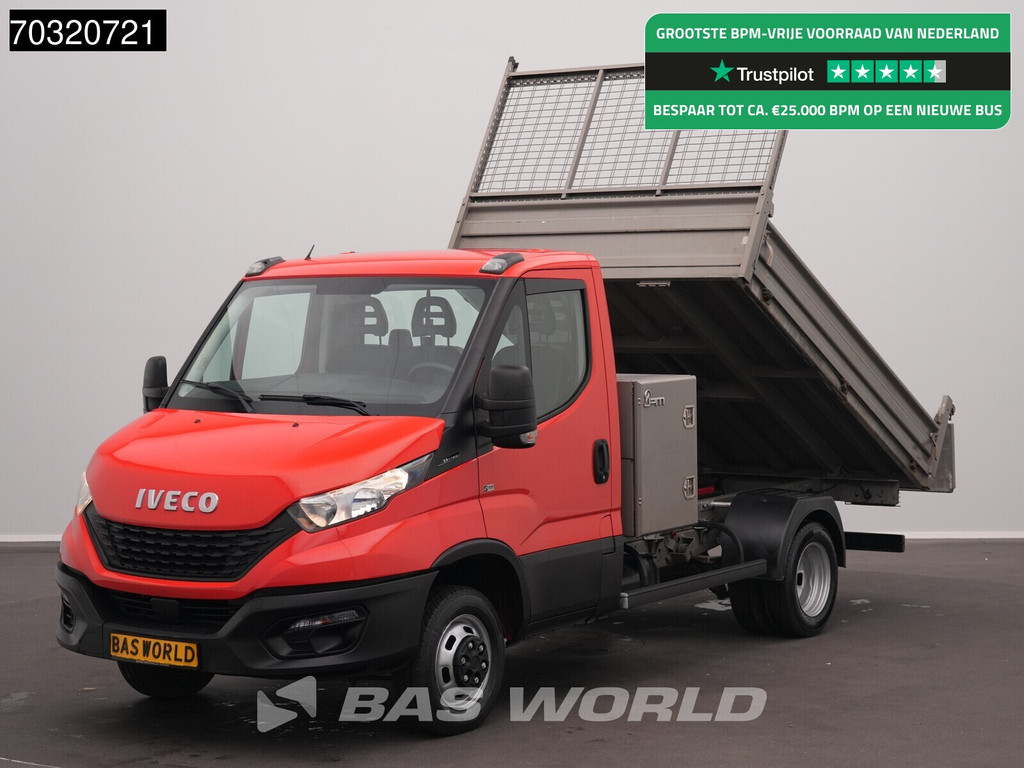 Iveco Daily 35C12 Kipper met Kist Dubbellucht 3,5t Trekhaak Airco Cruise Euro6 Tipper Benne Kieper Airco Trekhaak Cruise control