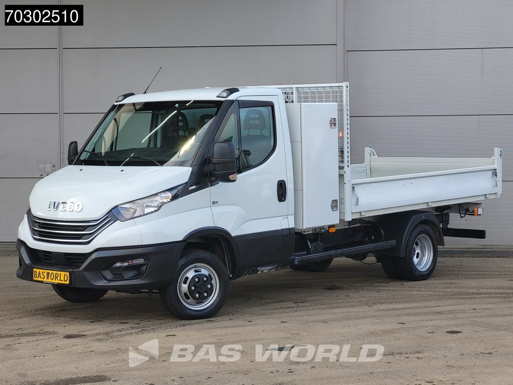 Iveco Daily 35C14 Automaat Kipper met Kist Dubbellucht 3,5t Trekhaak Airco Cruise Euro6 Tipper Benne Kieper Airco Trekhaak Cruise control 9