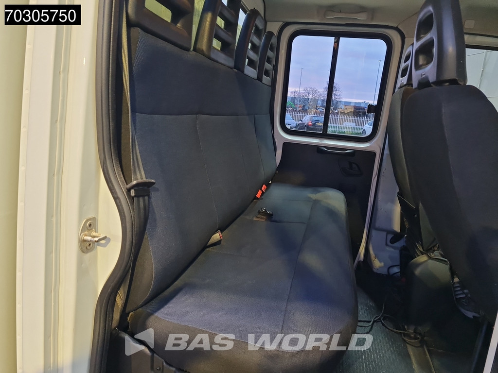 Iveco Daily 35C14 Dubbel Cabine Kipper met Kist Dubbellucht 3,5t Trekhaak Airco Cruise Euro6 Tipper Benne Kieper Airco Trekhaak Cruise control 12