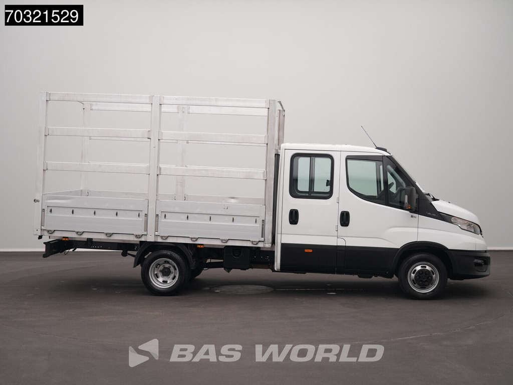 Iveco Daily 35C14 Dubbel Cabine Open Laadbak Huif Dubbellucht Airco 3,5t Trekgewicht Euro6 Prtische Pickup Open Airco 7