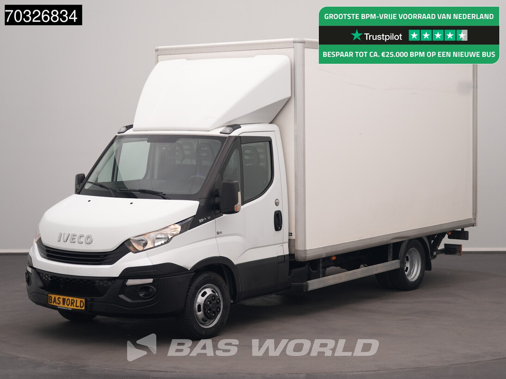 Iveco Daily 35C14 Laadklep Bakwagen Airco Cruise Euro6 Meubelbak Koffer Ladebordwand LBW Taillift Airco Cruise control