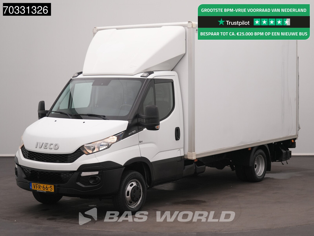 Iveco Daily 35C15 3.0L Laadklep 3,5t Trekhaak Zijdeur Dubbellucht Bakwagen Airco Lat om Lat Euro6 Meubelbak Koffer Möbelkoffer Airco Trekhaak