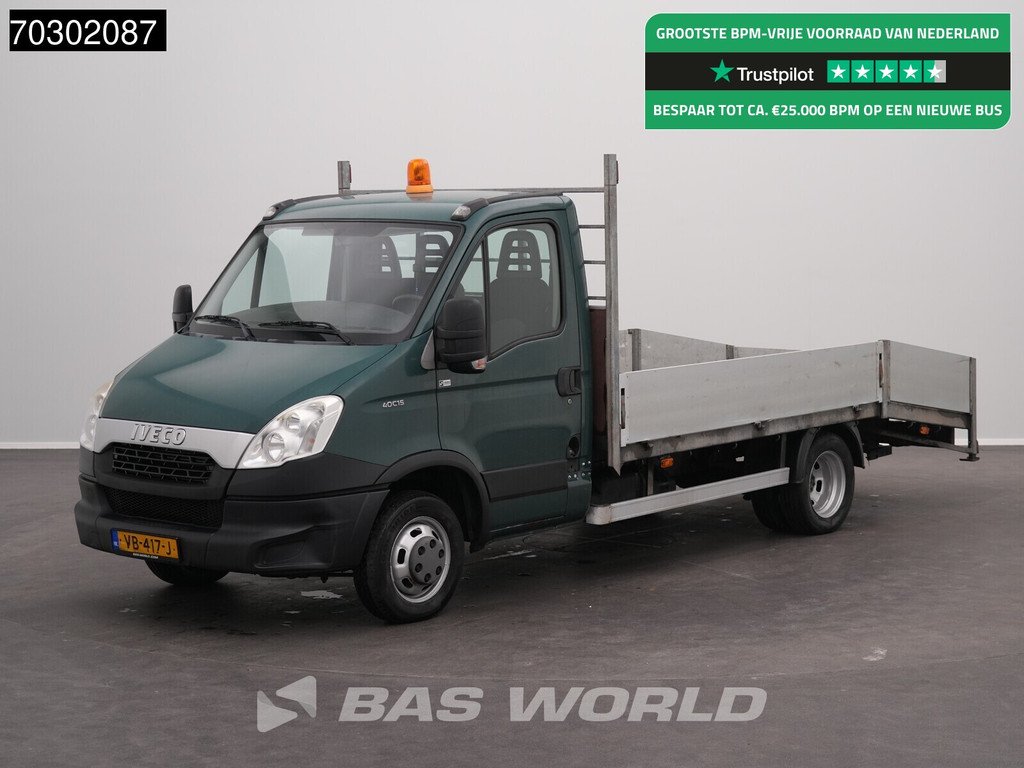 Iveco Daily 35C15 3.0L Open Laadbak 3,5t Trekhaak 150PK Dubbellucht Pritsche Pickup Open Box Oprijwagen Cartransporter Trekhaak