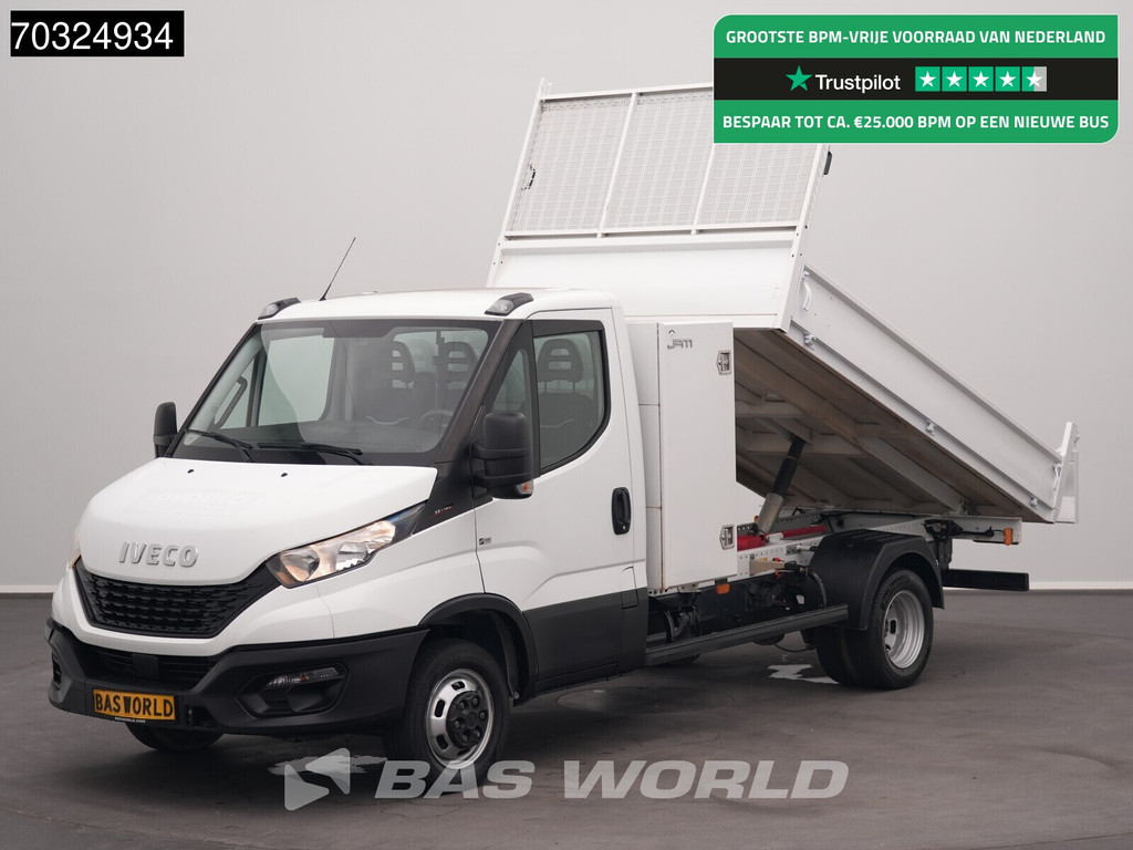 Iveco Daily 35C16 3.0L Kipper Dubbellucht 3,5t Trekhaak Navi Airco Cruise Camera Euro6 Kieper Airco Trekhaak Cruise control
