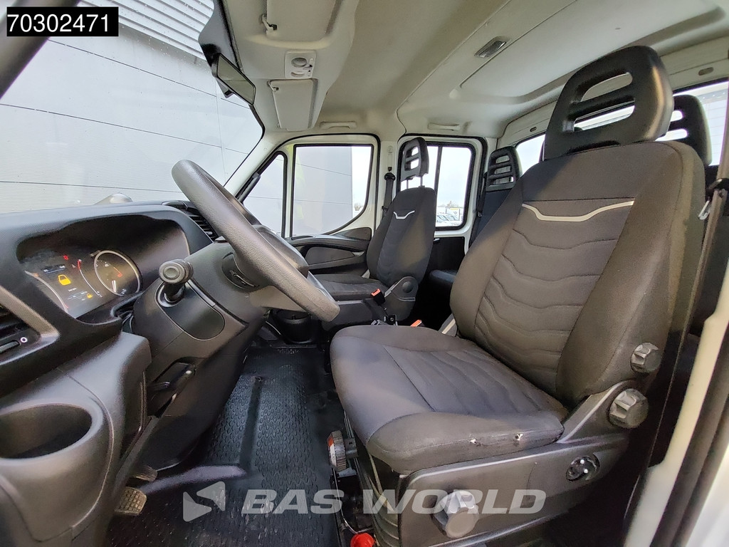 Iveco Daily 35C16 3.0L Kipper met Kist Dubbel Cabine Dubbellucht 3,5t Trekhaak 160PK Airco Cruise Euro6 Tipper Benne Kieper Airco Trekhaak Cruise control 16