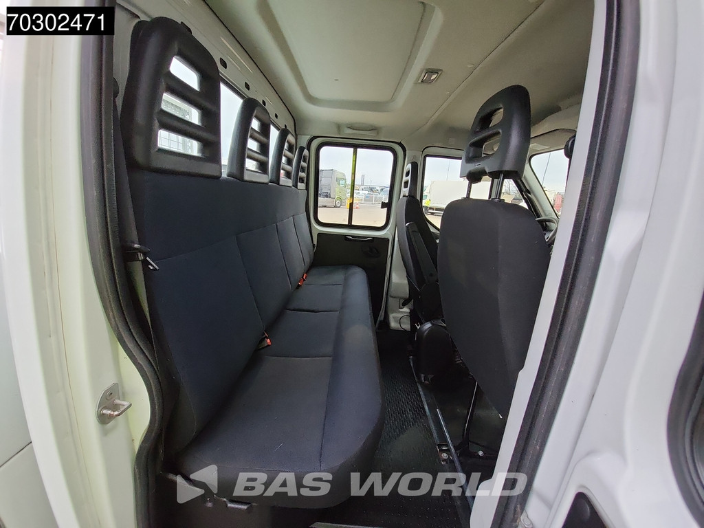 Iveco Daily 35C16 3.0L Kipper met Kist Dubbel Cabine Dubbellucht 3,5t Trekhaak 160PK Airco Cruise Euro6 Tipper Benne Kieper Airco Trekhaak Cruise control 17