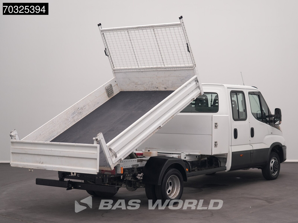 Iveco Daily 35C16 3.0L Kipper met Kist Dubbel Cabine Dubbellucht 3,5t Trekhaak Navi Airco Cruise Camera Euro6 Tipper Benne Kieper Airco Trekhaak Cruise control 6
