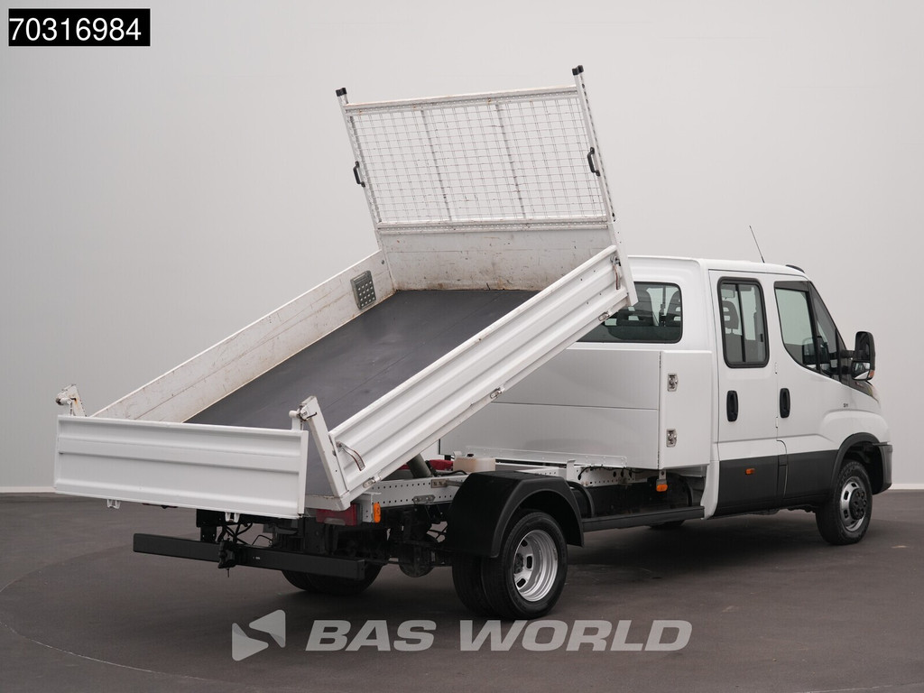 Iveco Daily 35C16 3.0L Kipper met Kist Dubbel Cabine Dubbellucht 3,5t Trekhaak Navi Airco Cruise Camera Euro6 Tipper Benne Kieper Airco Trekhaak Cruise control 7