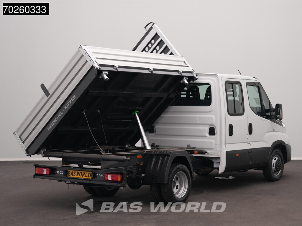 Iveco Daily 35C21 3-Zijdige Kipper Dubbel Cabine 210PK 3.0L Dubbellucht 3,5t Trekhaak ACC Airco LED Camera CarPlay Euro6 Tipper Benne Kieper Dreiseitenkipper 2m3 Airco 2