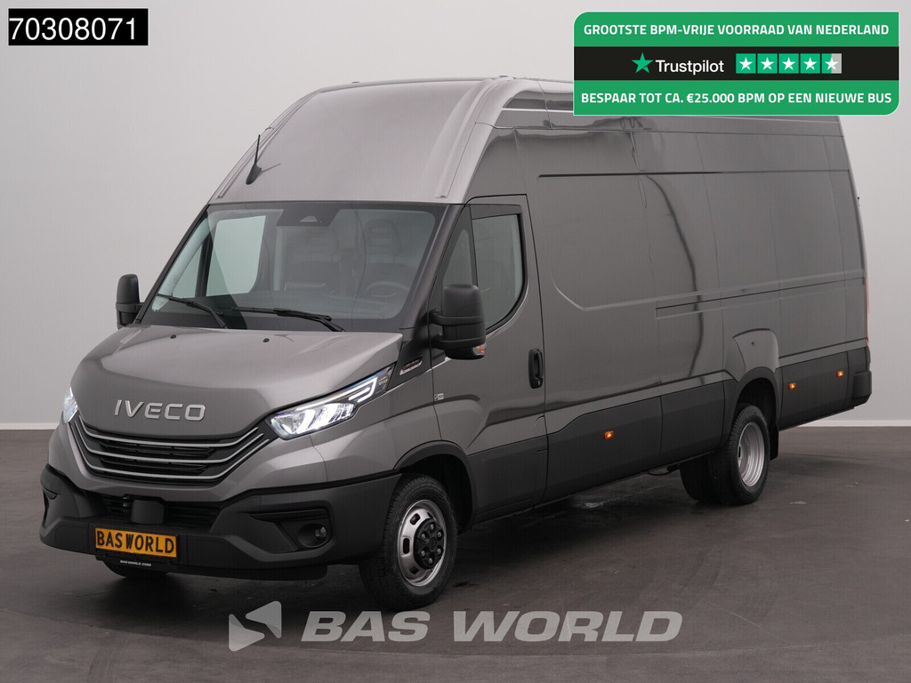 Iveco Daily 35C21 3.0L Automaat L3H3 Dubbellucht 210PK LED ACC Airco Camera Parkeersensoren CarPlay Stoelverwarming 3,5t Trekgewicht 19,6m3 Euro6 L3 Hoog Dak XL Airco