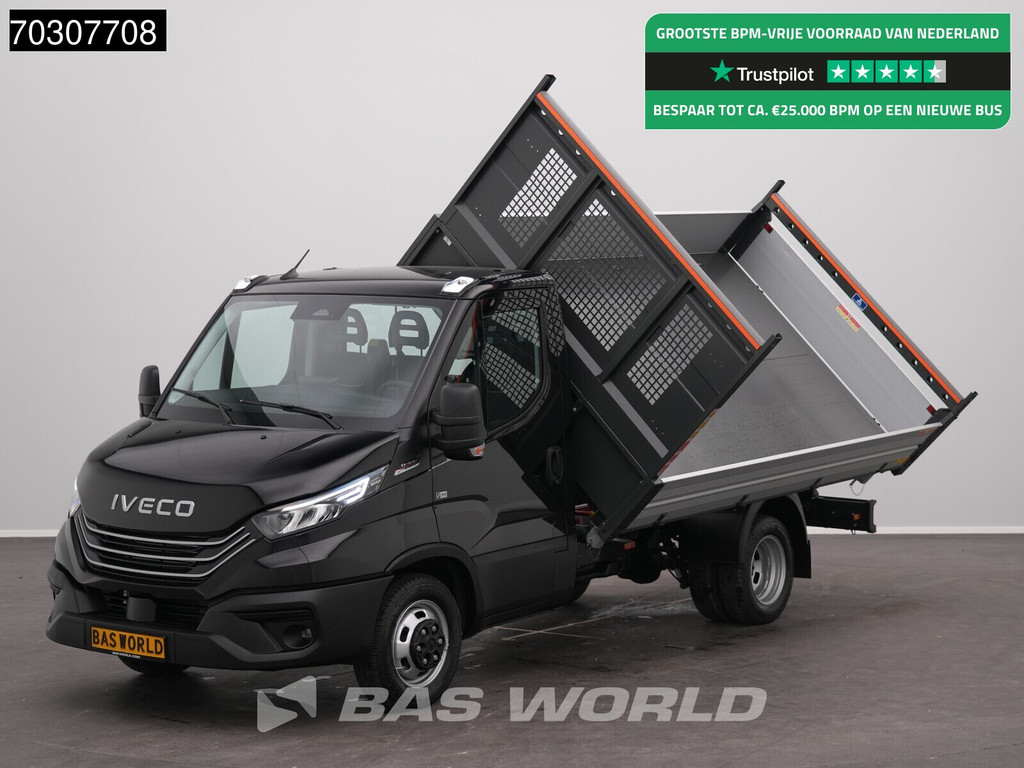 Iveco Daily 35C21 3.0L Driezijdige Kipper Dubbellucht 210PK 3,5t Trekgewicht ACC LED Camera CarPlay Euro6 Kipper Tipper Benne Airco