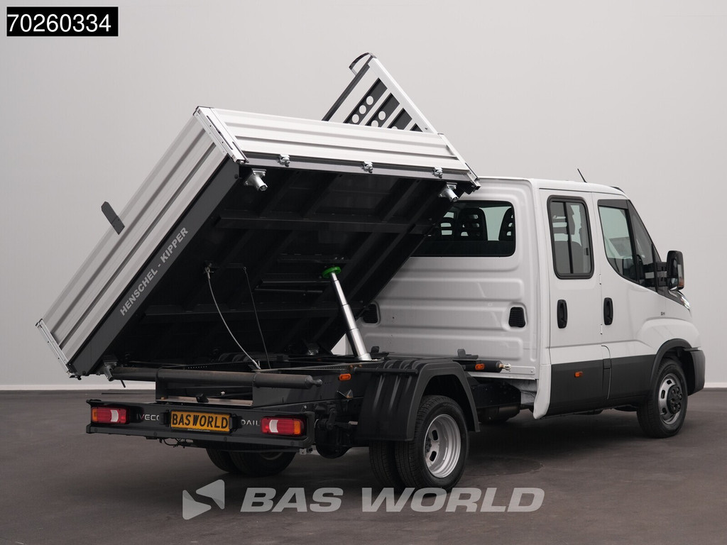 Iveco Daily 35C21 BPM VRIJ! 3-Zijdige Kipper Dubbel Cabine 210PK 3.0L Dubbellucht 3,5t Trekhaak ACC Airco LED Camera CarPlay Euro6 Tipper Benne Kieper Dreiseitenkipper 2m3 Airco 2