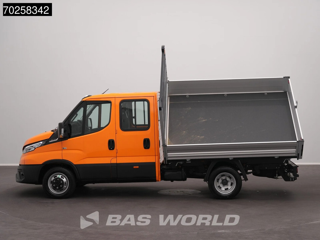Iveco Daily 35C21 BPM VRIJ! 3-Zijdige Kipper Dubbel Cabine 210PK 3.0L Dubbellucht 3,5t Trekhaak ACC Airco LED Camera CarPlay Euro6 Tipper Benne Kieper Dreiseitenkipper 2m3 Airco Trekhaak 15