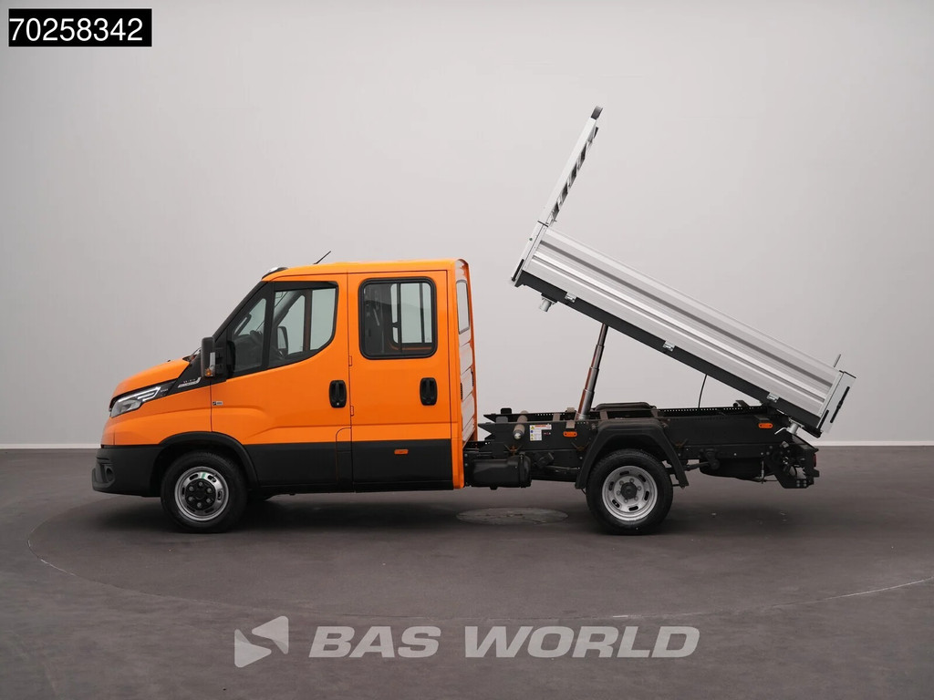 Iveco Daily 35C21 BPM VRIJ! 3-Zijdige Kipper Dubbel Cabine 210PK 3.0L Dubbellucht 3,5t Trekhaak ACC Airco LED Camera CarPlay Euro6 Tipper Benne Kieper Dreiseitenkipper 2m3 Airco Trekhaak 17