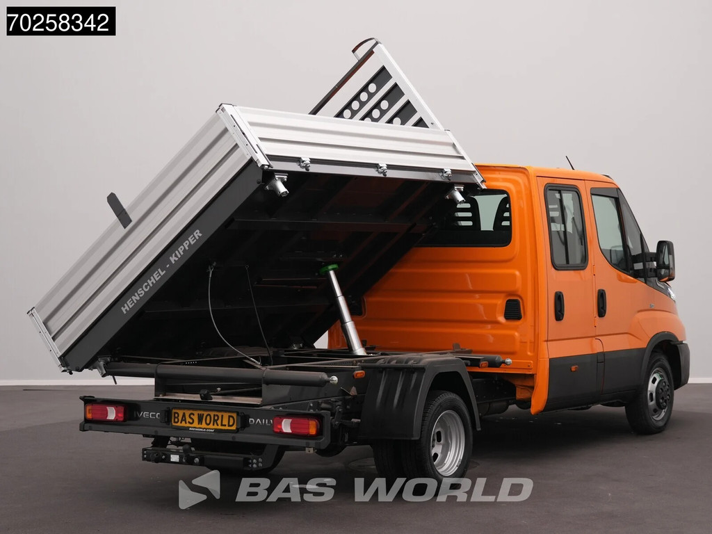 Iveco Daily 35C21 BPM VRIJ! 3-Zijdige Kipper Dubbel Cabine 210PK 3.0L Dubbellucht 3,5t Trekhaak ACC Airco LED Camera CarPlay Euro6 Tipper Benne Kieper Dreiseitenkipper 2m3 Airco Trekhaak 2