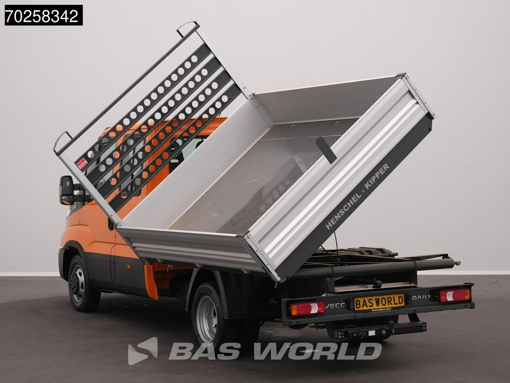 Iveco Daily 35C21 BPM VRIJ! 3-Zijdige Kipper Dubbel Cabine 210PK 3.0L Dubbellucht 3,5t Trekhaak ACC Airco LED Camera CarPlay Euro6 Tipper Benne Kieper Dreiseitenkipper 2m3 Airco Trekhaak 7
