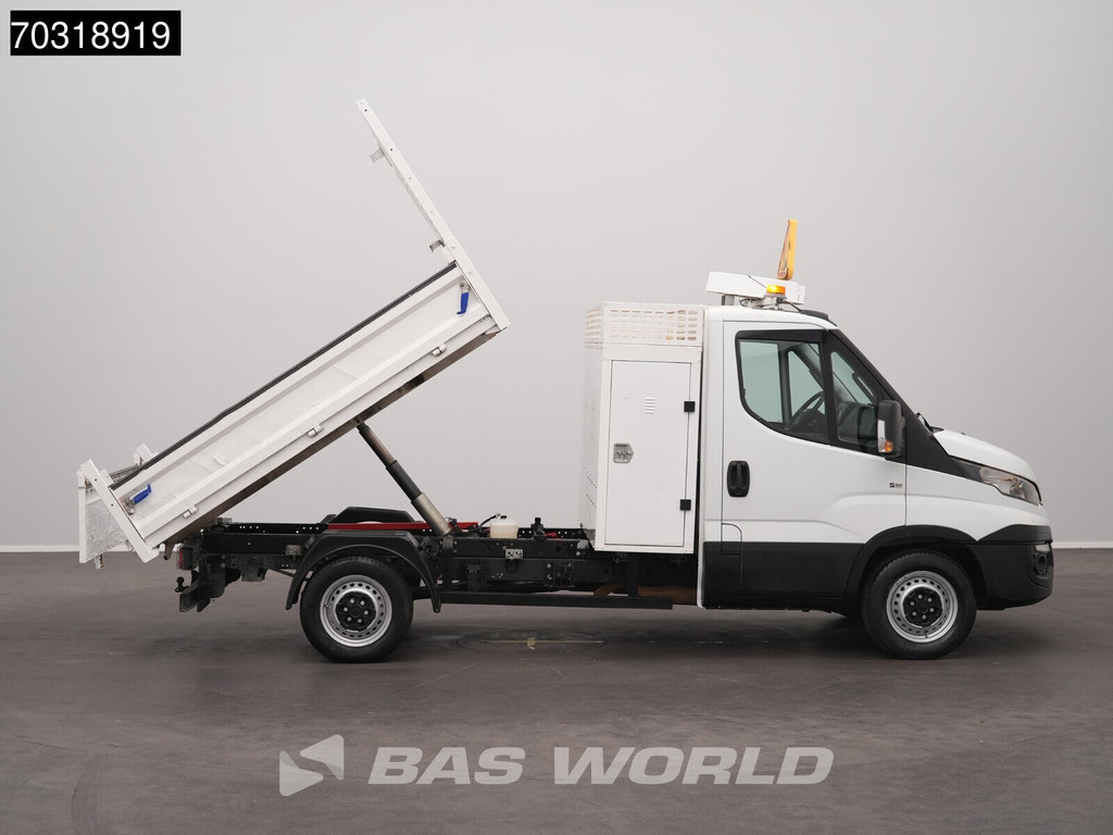 Iveco Daily 35S14 Automaat Open Laadbak met Kist 3.5t trekhaak Airco Cruise Euro6 Pritsche Pickup Open Box Airco Trekhaak Cruise control 9