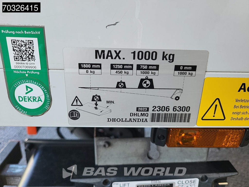 Iveco Daily 70C18 3.0L Automaat 1000KG Laadklep Luchtvering 180PK Dubbellucht Airco Cruise DHollandia Euro6 Meubelbak Koffer Bakwagen Airco Cruise control 12