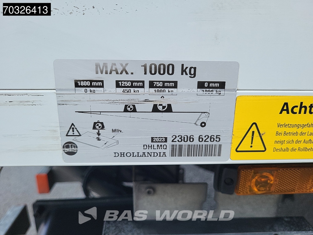 Iveco Daily 70C18 3.0L Automaat Bakwagen 1000KG Laadklep Luchtvering 180PK Dubbellucht Airco Cruise DHollandia Euro6 Meubelbak Koffer Airco Cruise control 12