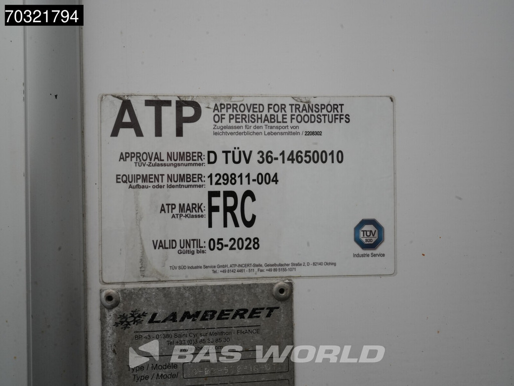 Iveco Daily 70C21 3.0L Automaat Lamberet Laadklep Koelwagen 210PK Dubbellucht Thermoking T-600R Airco Cruise Euro6 Koel Koeler Kühl Kühler Kühlwagen Kühlkoffer Airco Cruise control 21