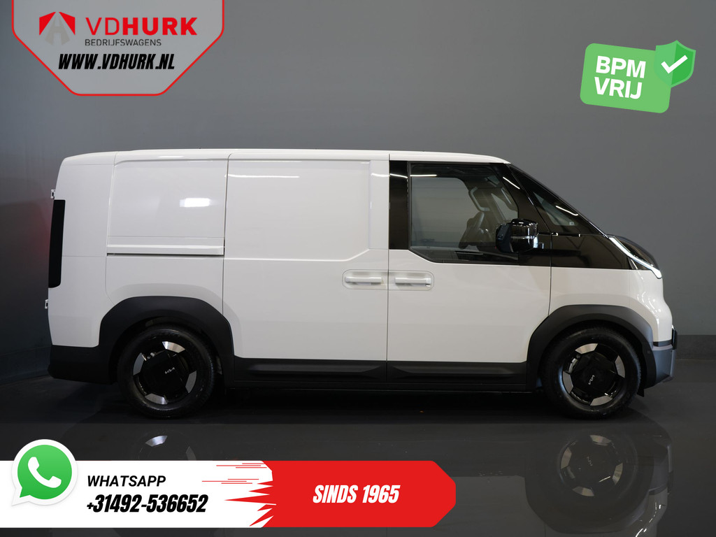 Kia PV5 Elite Executive 71.2 kWh 416 km WLTP L2 Warmtepomp/ 2x Schuifdeur/ Stoelvent./ Stoelverw./ Adapt.Cruise/ Leder/ Navi/ Carplay/ 360 Camera/ Climate 11