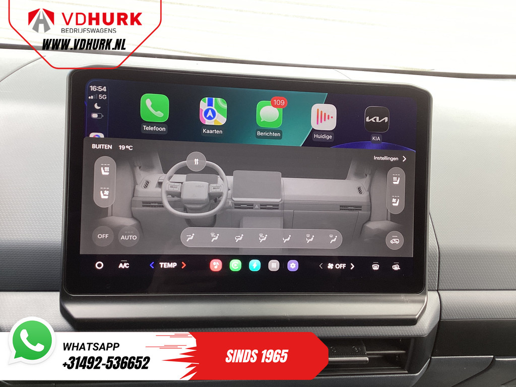 Kia PV5 Elite Executive 71.2 kWh 416 km WLTP L2 Warmtepomp/ 2x Schuifdeur/ Stoelvent./ Stoelverw./ Adapt.Cruise/ Leder/ Navi/ Carplay/ 360 Camera/ Climate 13