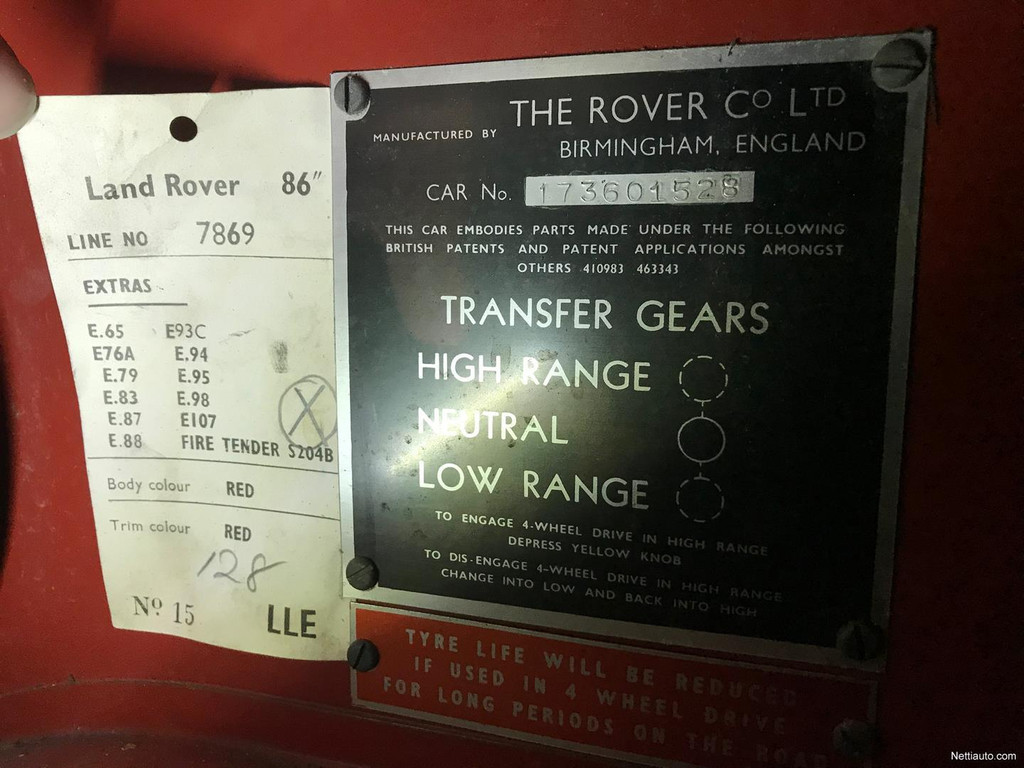 Landrover Series 1 86 inch Fire Engine PATINA Ongerestaureerd originele staat 21