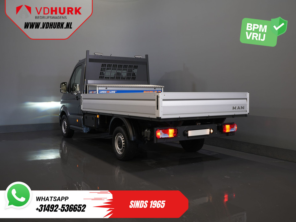 MAN TGE 2.0 DSG Aut. Open Laadbak 340x204x40/ Facelift/ LED/ Virtual Cockpit/ Carplay/ Pick Up/ Camera/ Climate/ PDC/ Cruise 2