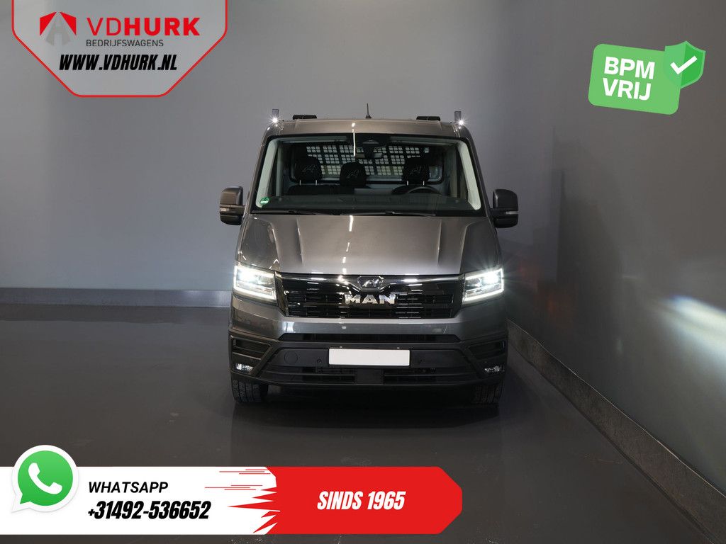 MAN TGE 2.0 DSG Aut. Open Laadbak 340x204x40/ Facelift/ LED/ Virtual Cockpit/ Carplay/ Pick Up/ Camera/ Climate/ PDC/ Cruise 7