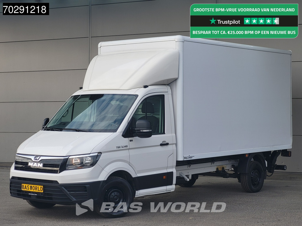 MAN TGE 3.140 Laadklep Automaat Bakwagen Airco Cruise Camera Euro6 Meubelbak Koffer 20m3 Airco Cruise control