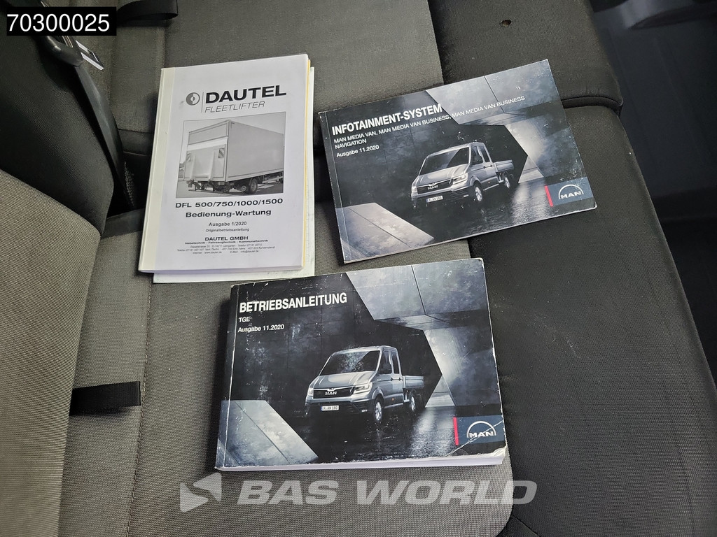 MAN TGE 3.140 Laadklep Bakwagen Airco Cruise Camera Euro6 Meubelbak Koffer Airco Cruise control 16