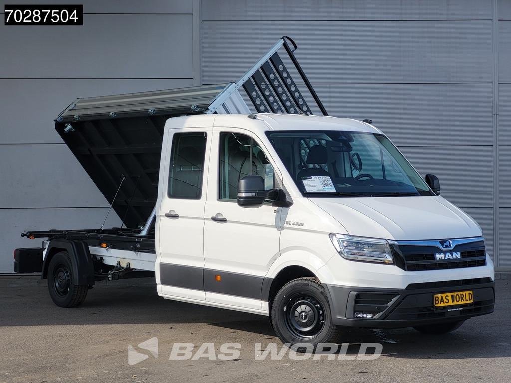 MAN TGE 3.180 Drie-Zijdige Automaat Kipper 2025-Facelift 180PK Trekhaak LED Airco Cruise Navi Euro6 Kipper Tipper Benne Kieper 3m3 Airco Trekhaak Cruise control 7