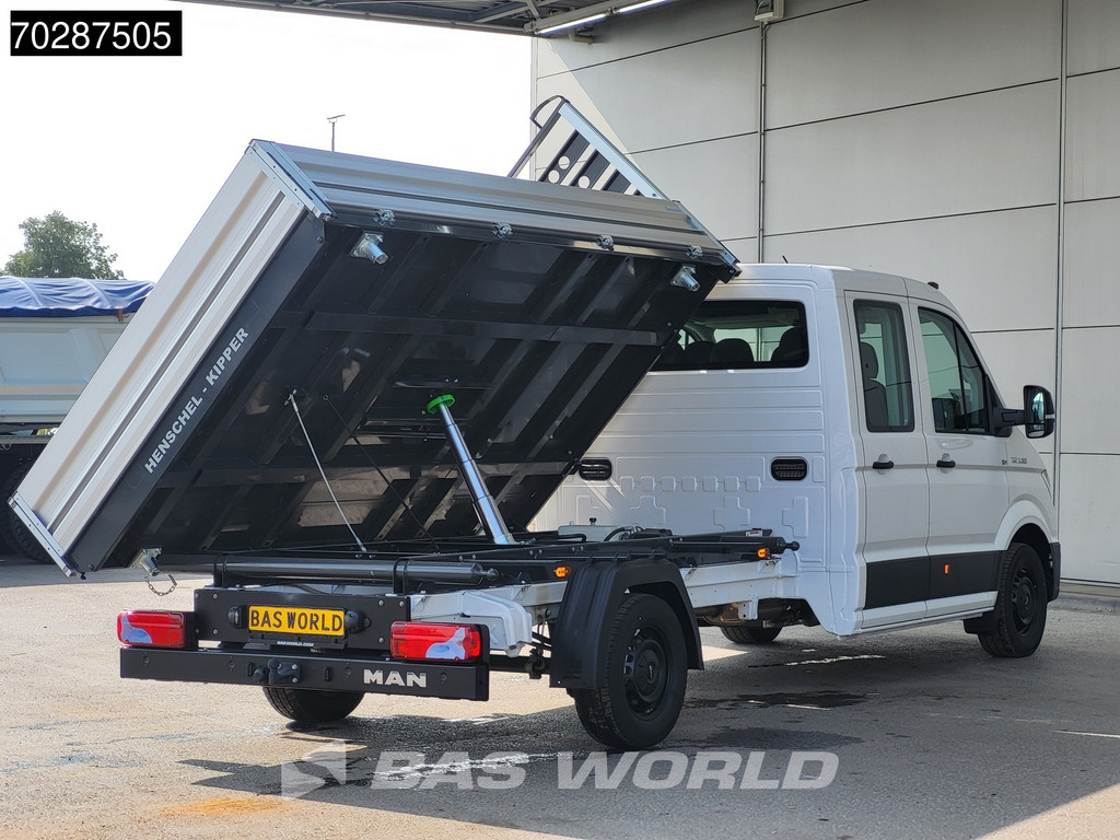 MAN TGE 3.180 Driezijdige Kipper Automaat Dubbel Cabine 2025 Facelift 180PK Trekhaak LED Navi ACC Airco Cruise Euro6 Kipper Tippe Benne Kieper DC Doka Mixto 3m3 Airco Trekhaak Cruise control 7