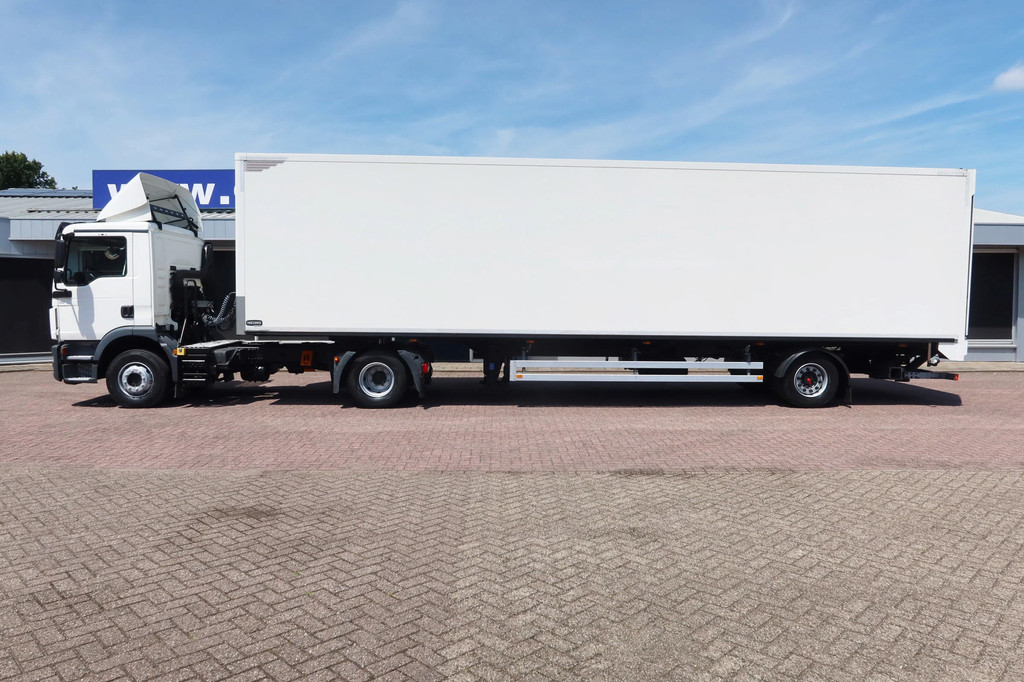 MAN TGM 15.290 Trekker + Heiwo city trailer geisoleerd + klep Dhollandia 2500 KG 15