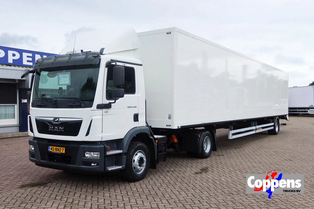 MAN TGM 15.290 Trekker + Heiwo city trailer geisoleerd + klep DHollandia 2000kg