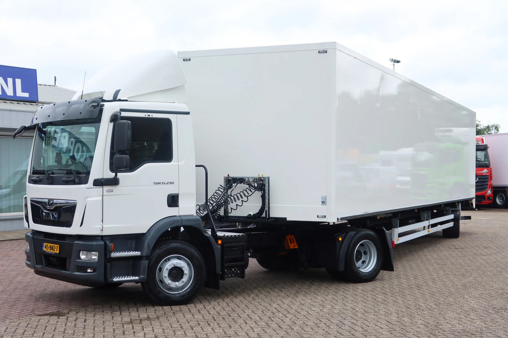 MAN TGM 15.290 Trekker + Heiwo city trailer geisoleerd + klep DHollandia 2000kg 14