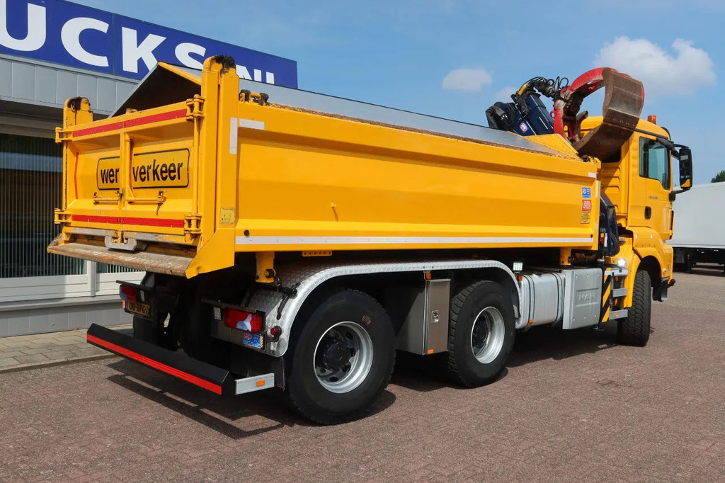 MAN TGS 33.420 2 Zijdige kipper + kraan 6x6 Stuur as 17