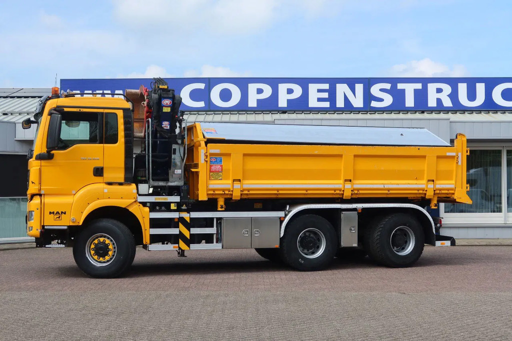 MAN TGS 33.420 2 Zijdige kipper + kraan 6x6 Stuur as 19