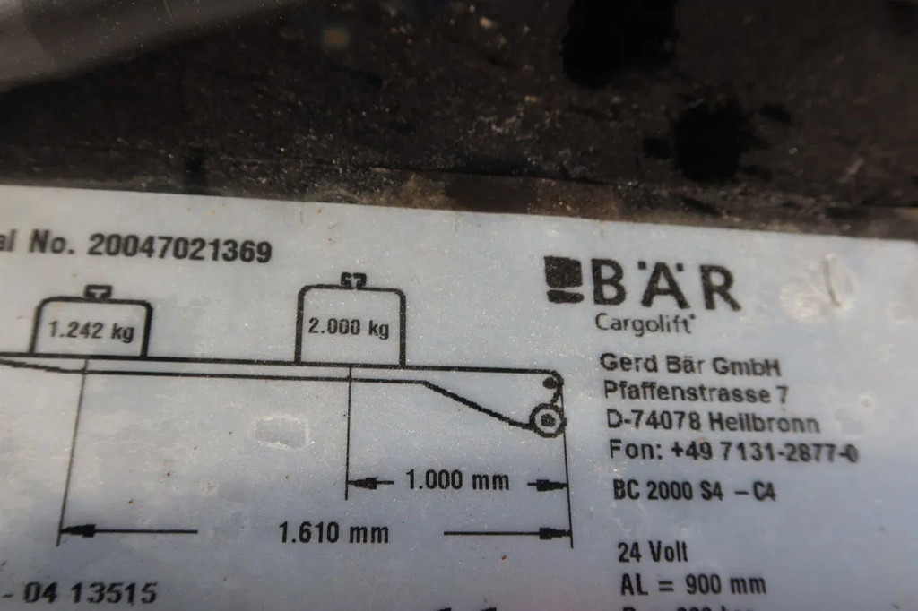 Mercedes-Benz Actros 1840 L Bkawagen+ BAR klep 2.000kg met Gesioleerde bak 12