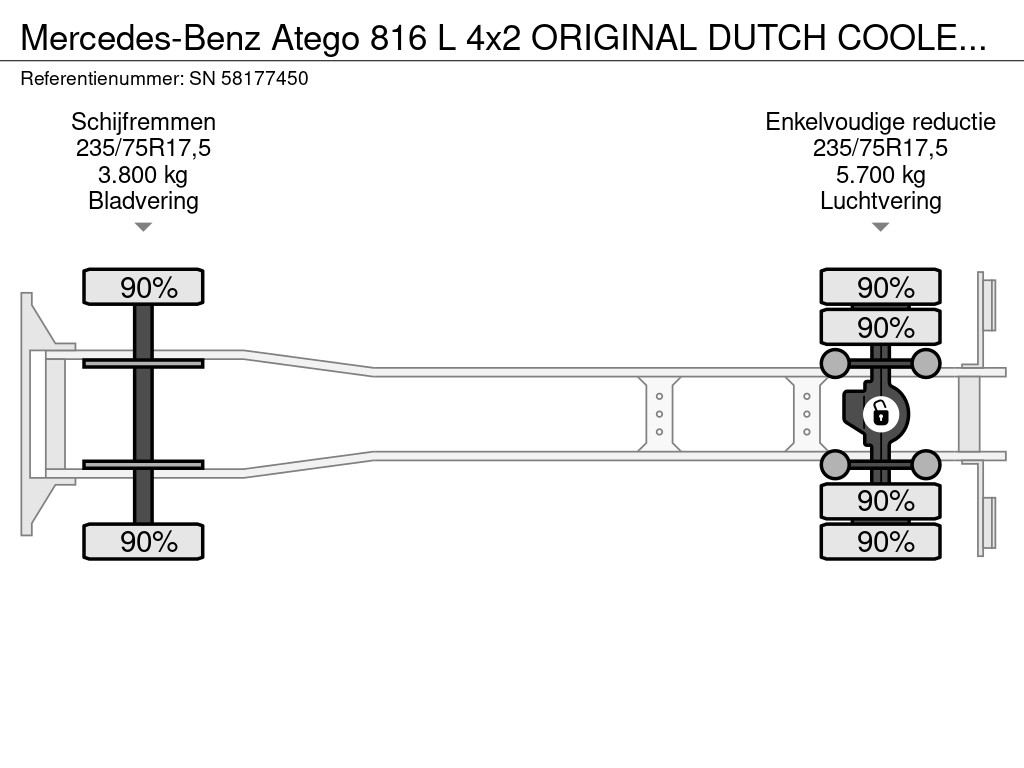 Mercedes-Benz Atego 816 L 4x2 ORIGINAL DUTCH COOLER TRUCK WITH CARRIER XARIOS 600D/E (MANUAL GEARBOX / AIRCONDITIONING / 2.000 KG. TAILLIFT) 18