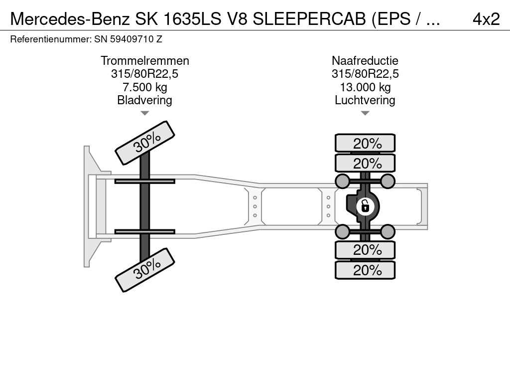 Mercedes-Benz SK 1635LS V8 SLEEPERCAB (EPS / REDUCTION AXLE / ONLY 570.000 KM!!) 11