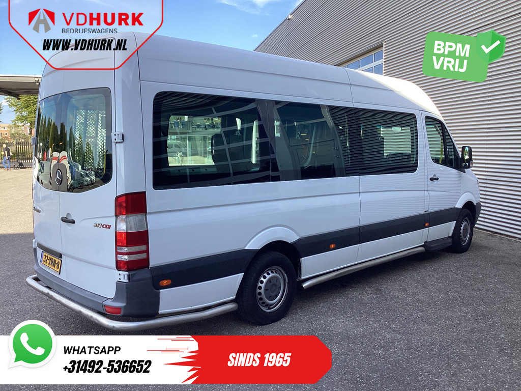 Mercedes-Benz Sprinter 313 2.2 CDI Aut. L3H2 EUR10.890,- incl BTW (BPM VRIJ) EXPORT Combi/ 9 persoons/ Kombi/ 9P/ Rearbar/ Sidebars/ Airco/ Rolstoellift 14