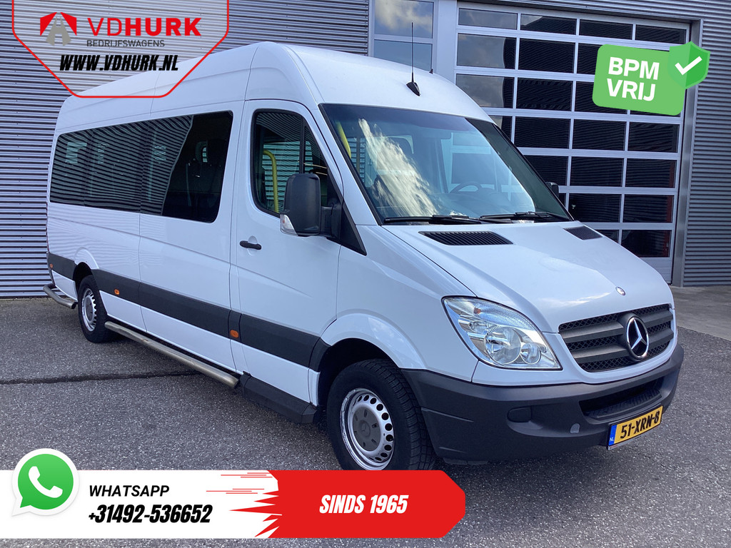 Mercedes-Benz Sprinter 313 2.2 CDI L3H2 EUR10.890,- incl BTW (BPM VRIJ) EXPORT Combi/ 9 Persoons/ Kombi/ 9P/ Rearbar/ Sidebars/ Airco/ Rolstoellift