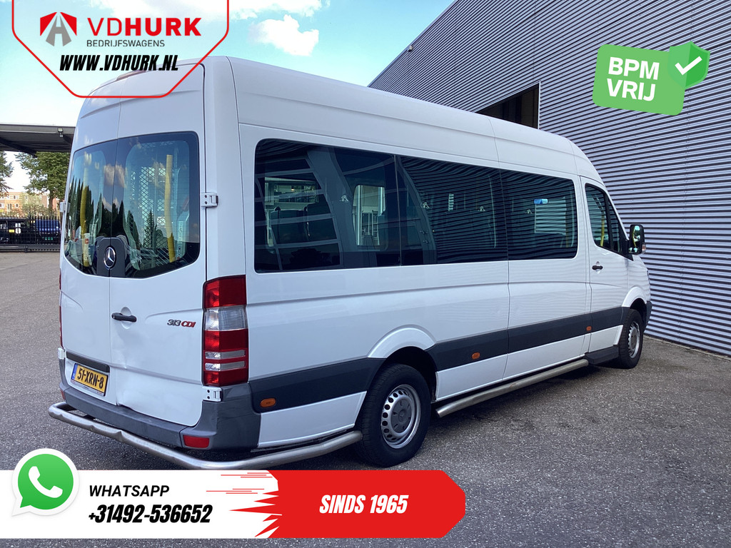 Mercedes-Benz Sprinter 313 2.2 CDI L3H2 EUR10.890,- incl BTW (BPM VRIJ) EXPORT Combi/ 9 Persoons/ Kombi/ 9P/ Rearbar/ Sidebars/ Airco/ Rolstoellift 14