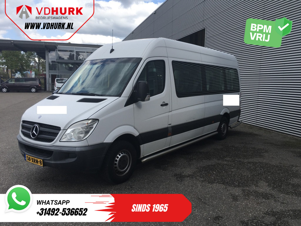 Mercedes-Benz Sprinter 313 2.2 CDI L3H2 EUR10.890,- incl BTW (BPM VRIJ) EXPORT ONLY Combi/ 9 persoons/ Kombi/ 9P/ Rearbar/ Sidebar/ Airco/ Rolstoellift 13