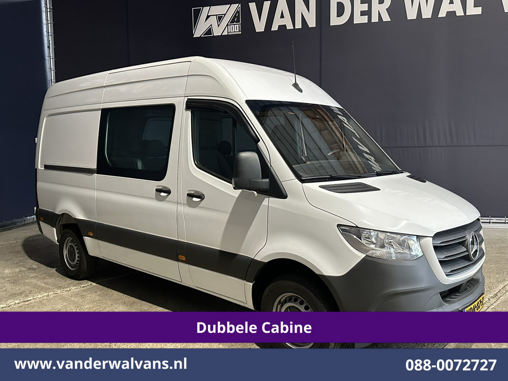 Mercedes-Benz Sprinter 316 CDI 164pk Automaat L2H2 Dubbele cabine Euro6 Airco | 3500kg Trekhaak | Navigatie Camera, Apple Carplay, Android Auto, Cruisecontrol, LED, 5-Zits 12